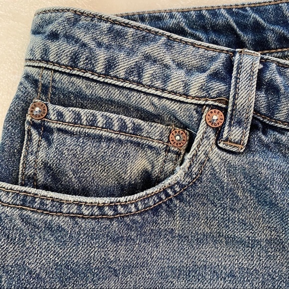 FREE PEOPLE Zip It Up Mini Jean Skirt Size 29 - Picture 10 of 11